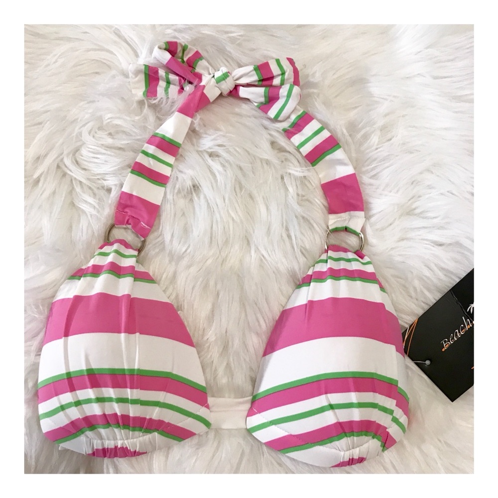 Floral Striped Bikini Set - Picture 2 of 3